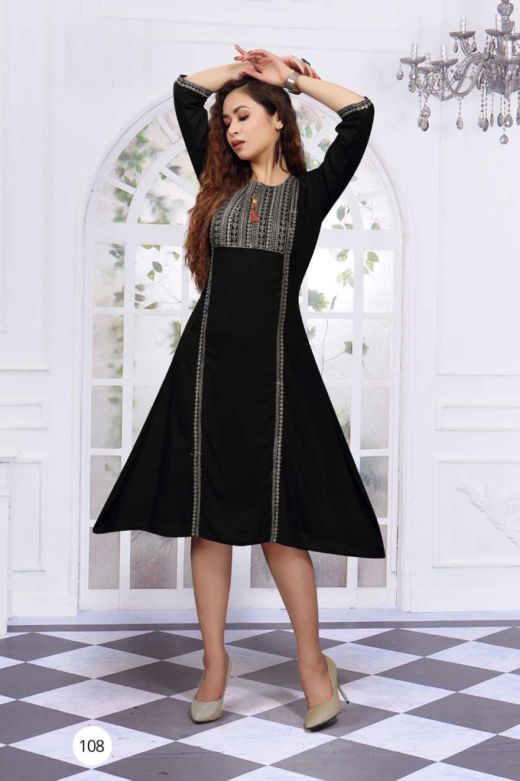 Rakhi Latest Designer Ethnic Wear Rayon Anarkali Kurti Collection
